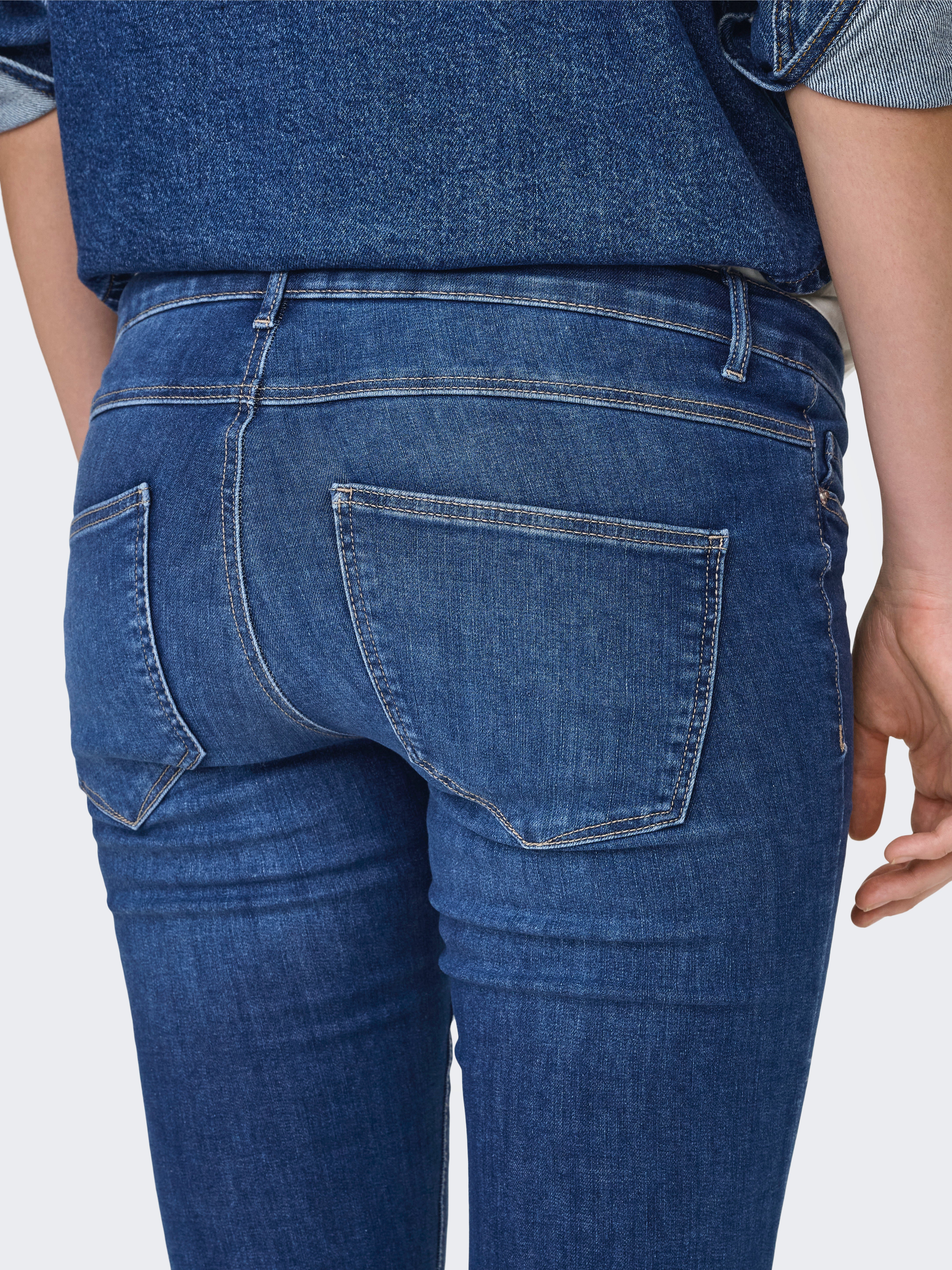 OLMROSE Hohe Taille Skinny Fit Jeans Medium Blue Denim