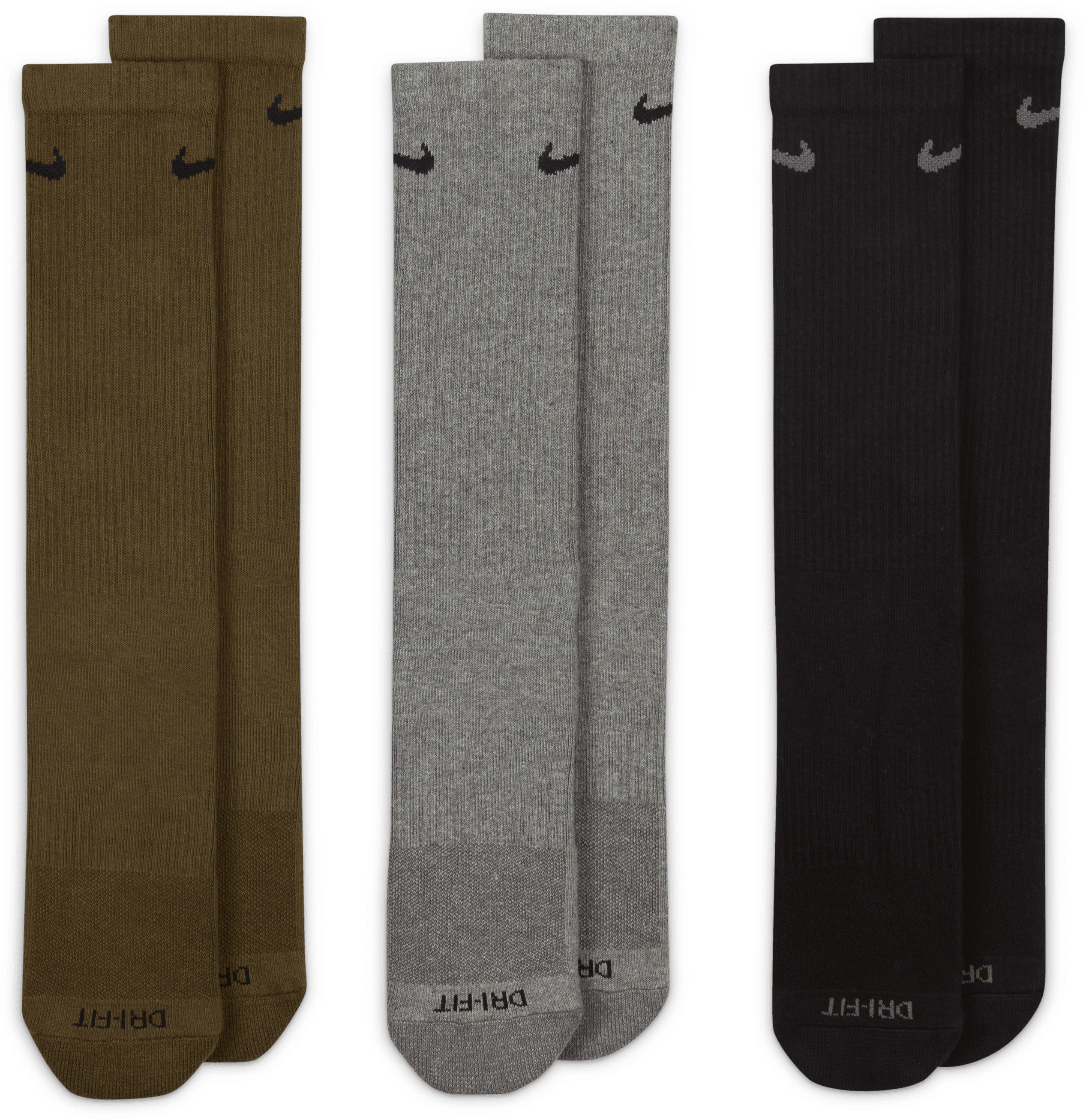 Nike Cush Crew 3er Pack Socken Schwarz F910
