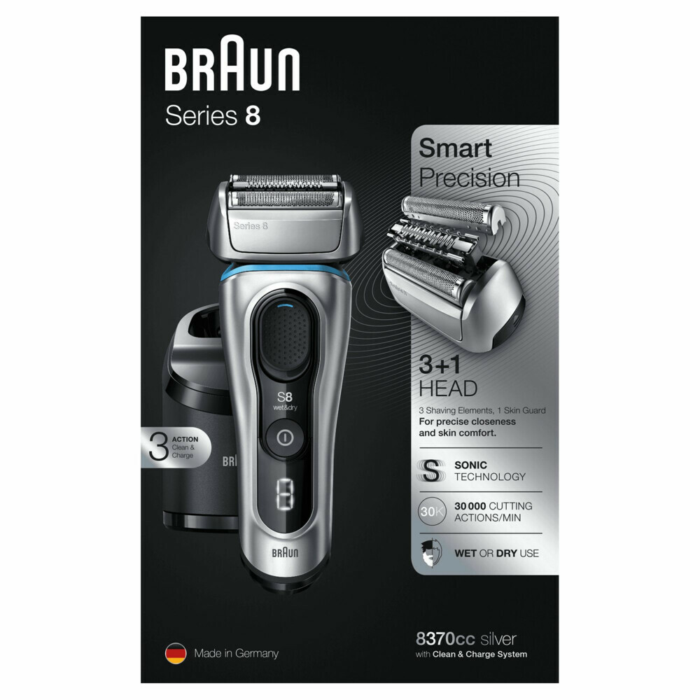 Braun Scheerapparaat Series 8 8370cc Zilver