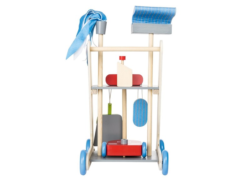 Houten werkbank of schoonmaakwagen