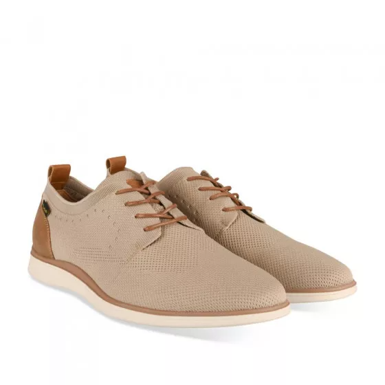 Baskets BEIGE Homme Lacets - LEE