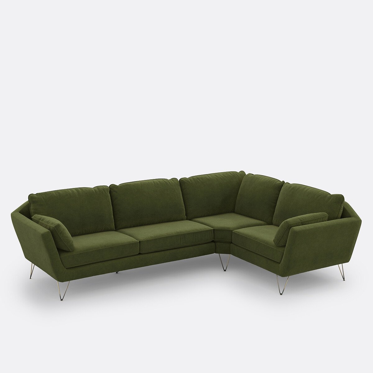 LA REDOUTE INTERIEURS<br>Sofá de canto XL em veludo, Topim