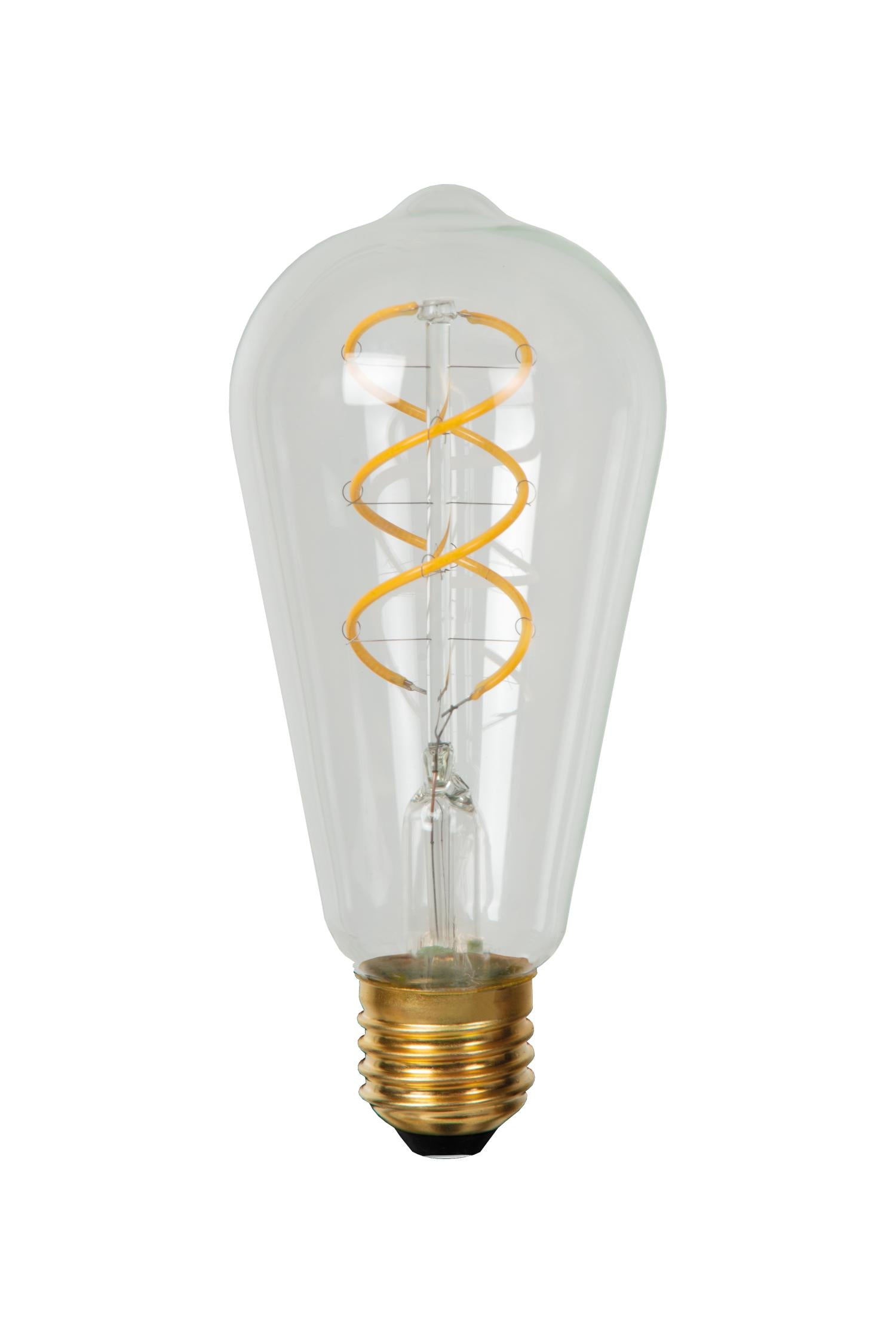 ST64 LED Filament lichtbron E27 5W 2700K transparant dimbaar