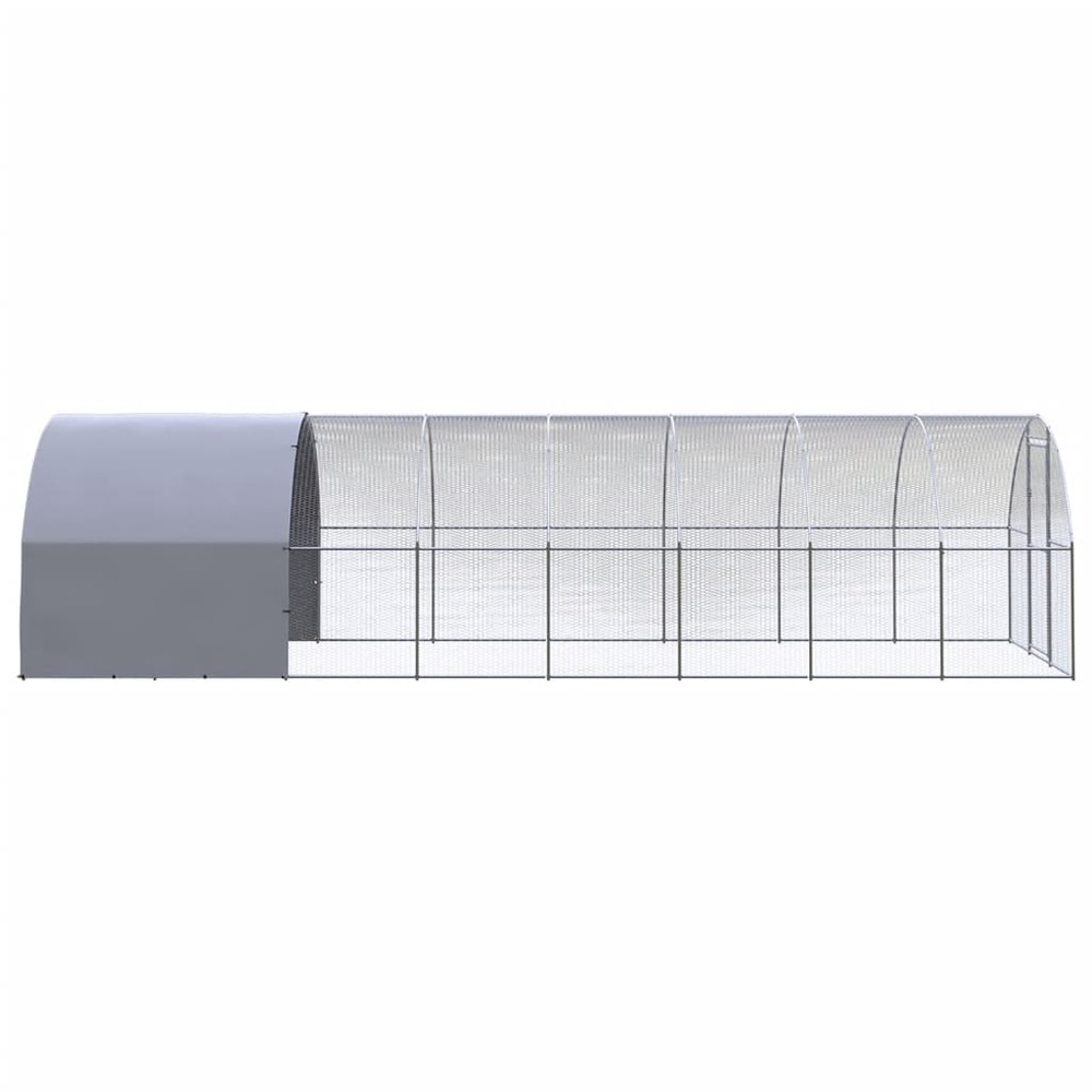 Poulailler d'extérieur 3x8x2 m acier galvanisé