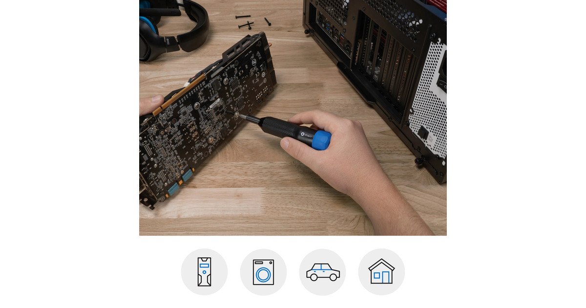 iFixitNarwhal 6-in-1 Driver bitset  (Zwart/blauw)