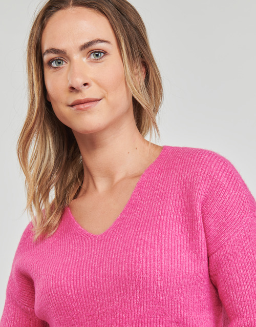 Only - ONLCAMILLA V-NECK L/S PULLOVER KNT - Rose