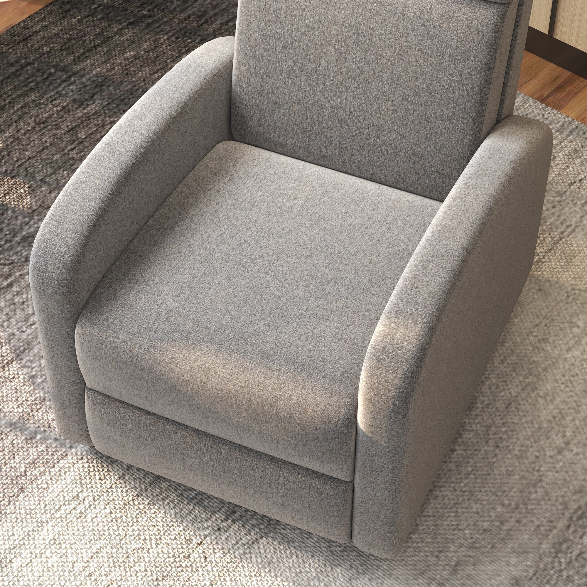 HOMCOM Relaxsessel mit Fußstütze grau 64L x 86B x 102H cm