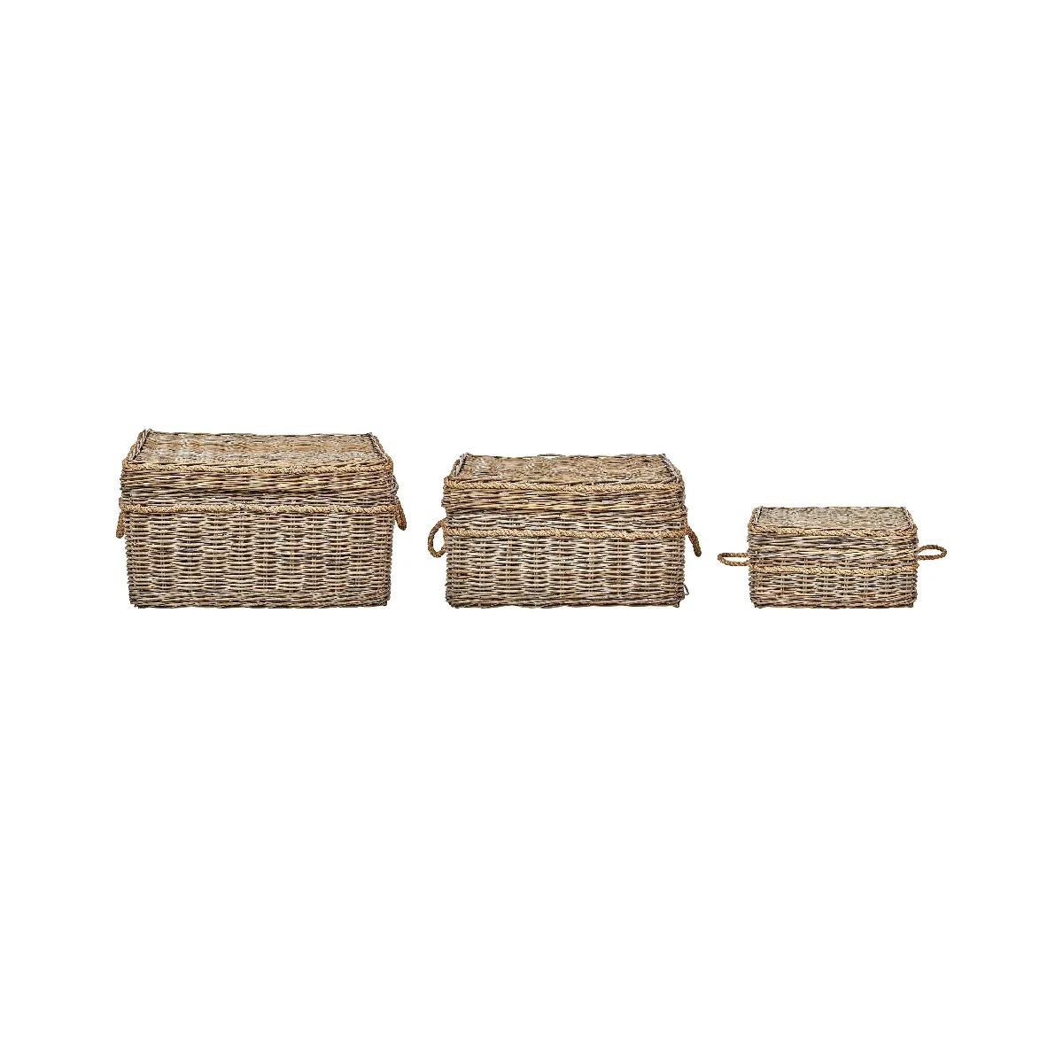 Beliani Lot de 3 boîtes GERASA - Naturel