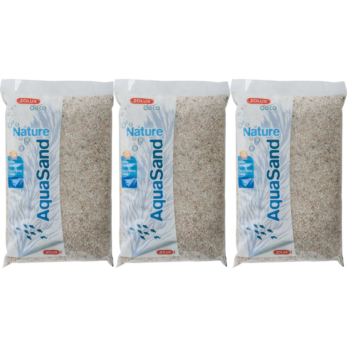 ZOLUX Aquasand quartz blanc 5kg (Lot de 3)