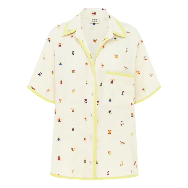 Soleil Soleil Chemise Darcy Broderies Lin | Ecru