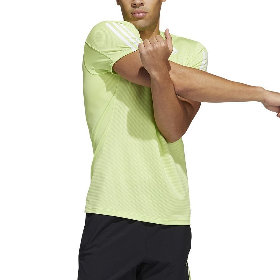 adidas T-shirt d'Entraînement Aeroready Primeblue 3-Stripes - Jaune/Blanc