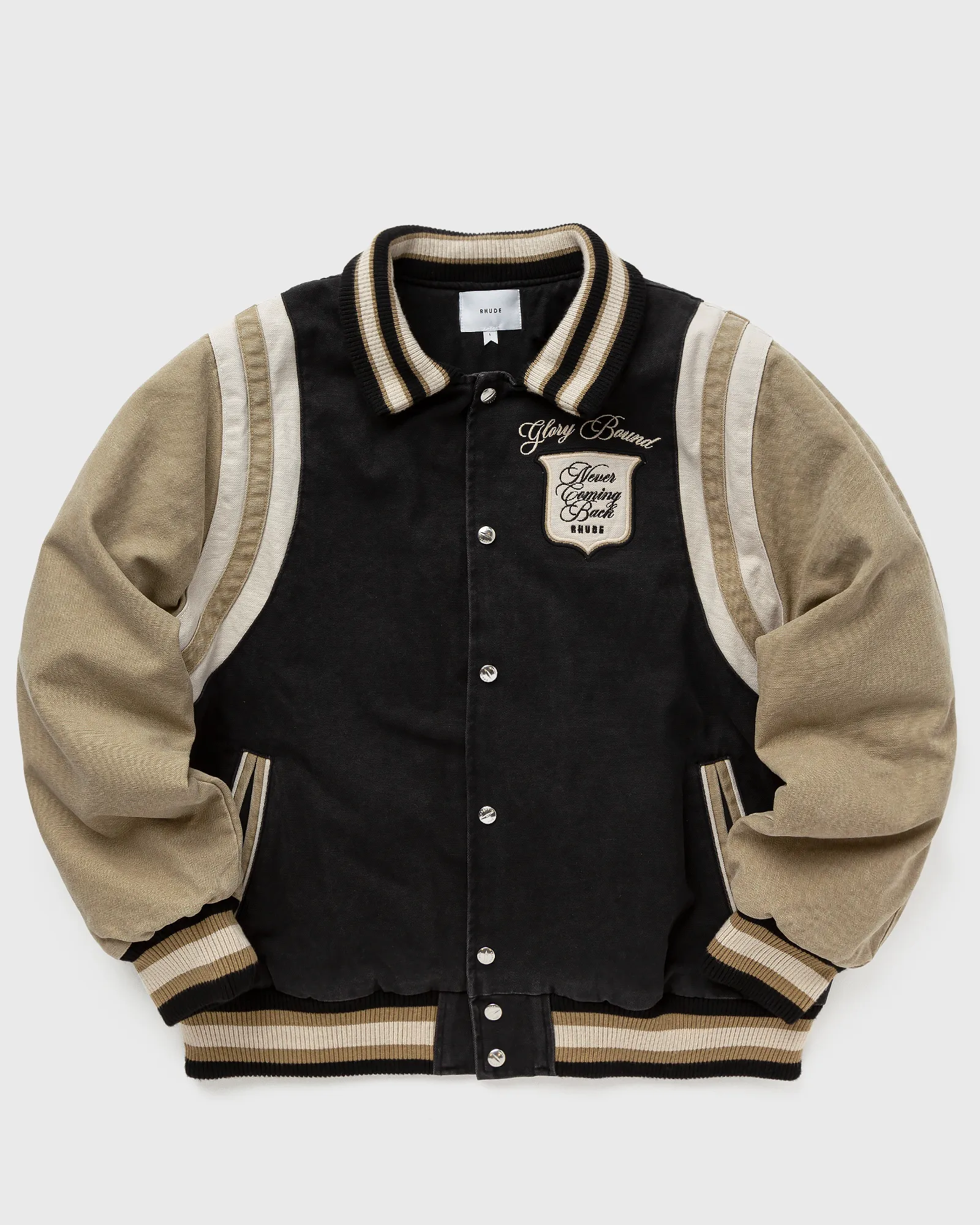 Rhude WASHED CANVAS VARSITY JACKET
