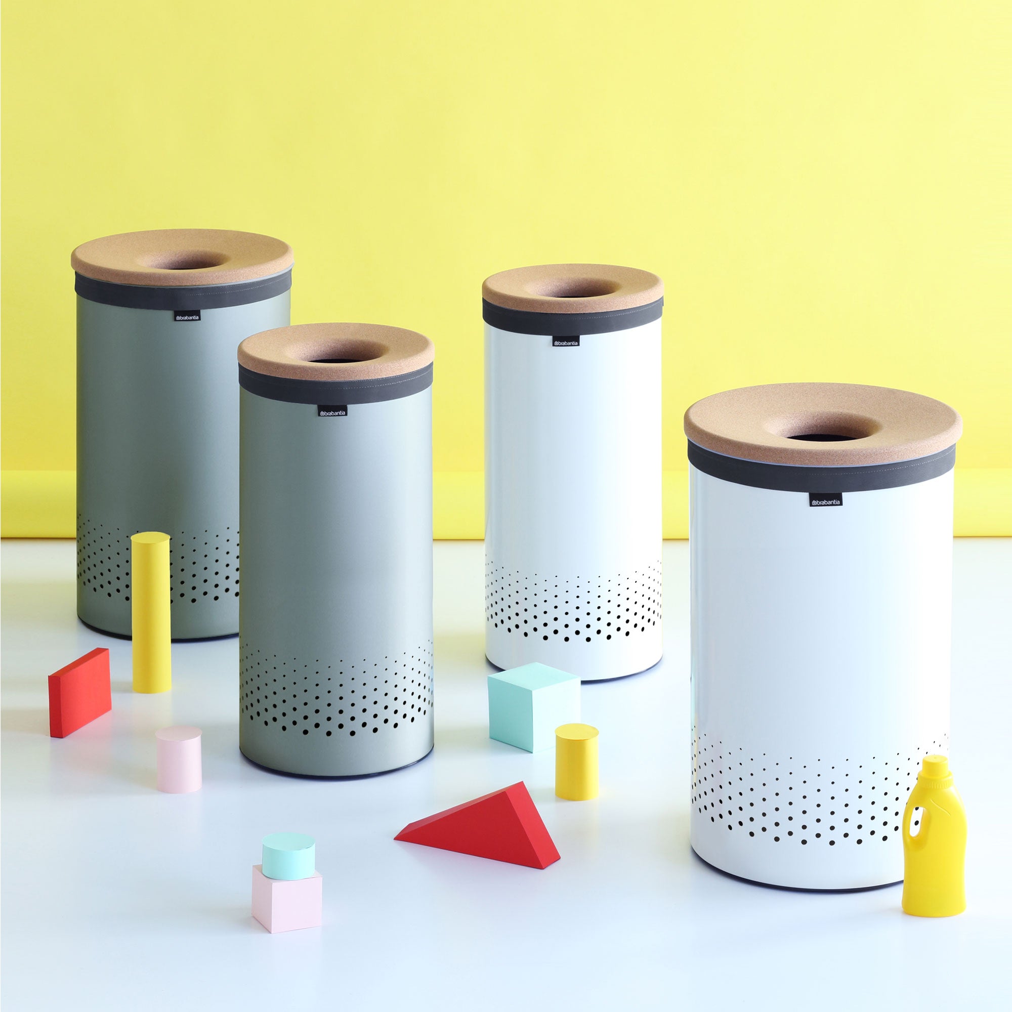 Brabantia Wasbox 35 L - Wit / Kurk