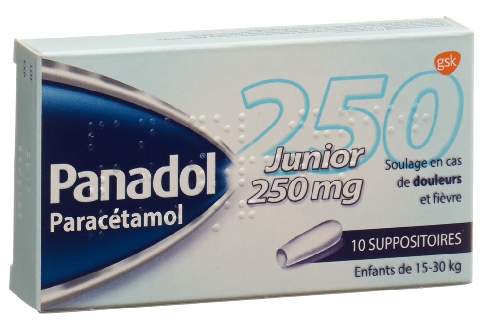 Panadol Junior Supp 250 mg Blist 10 Stk