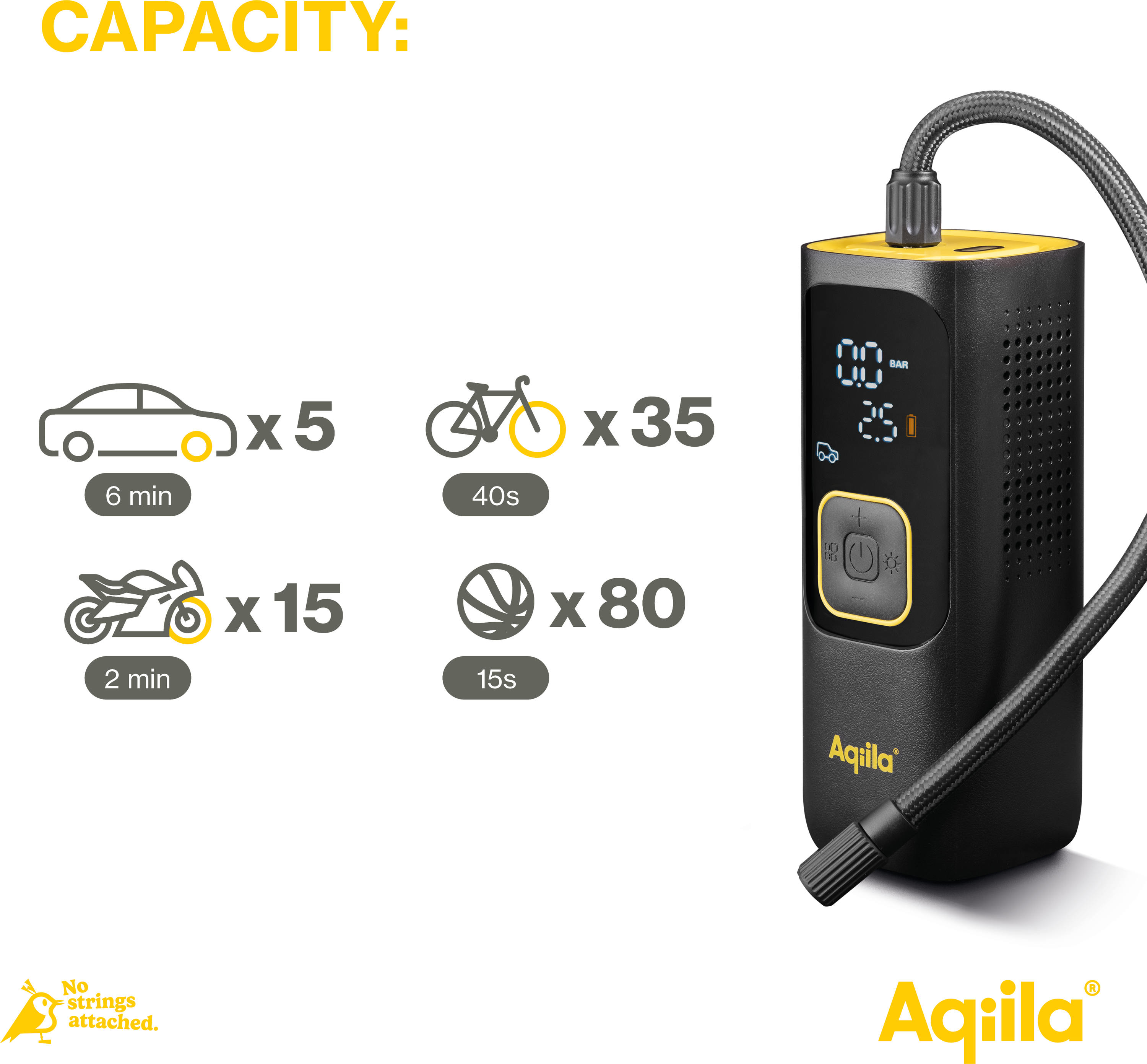 Aqiila Airbird C7 Compressor + Powerbank