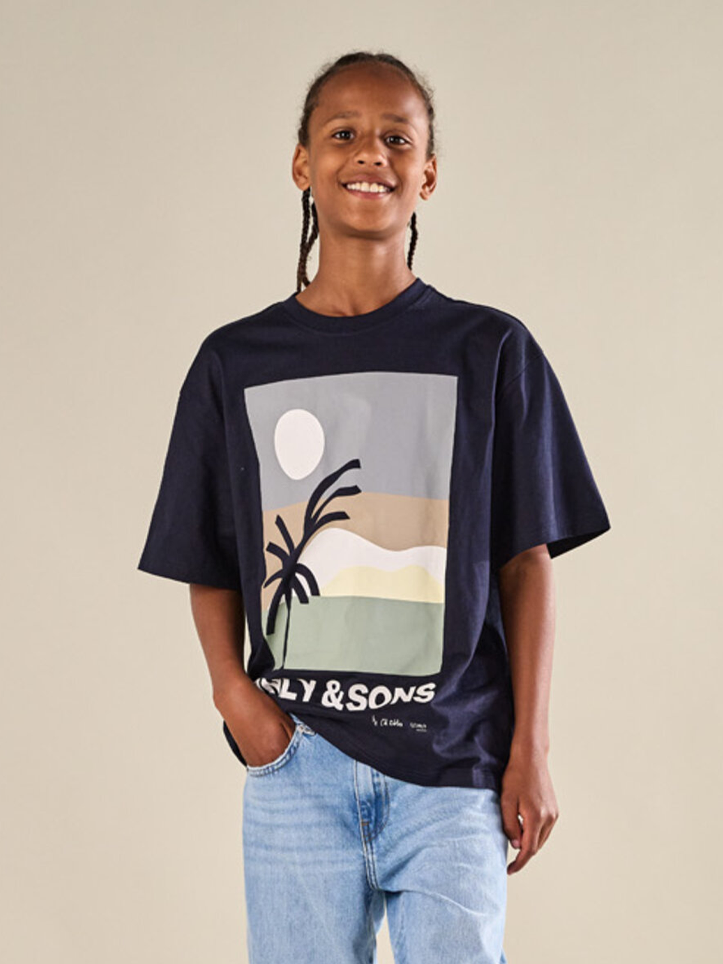 Artsy Life Short Sleeve Oversized Printed Tee