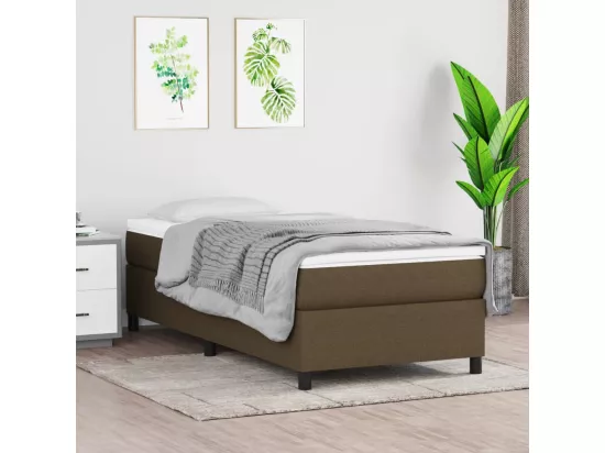 Sommier à lattes de lit Marron foncé 90x190 cm Tissu