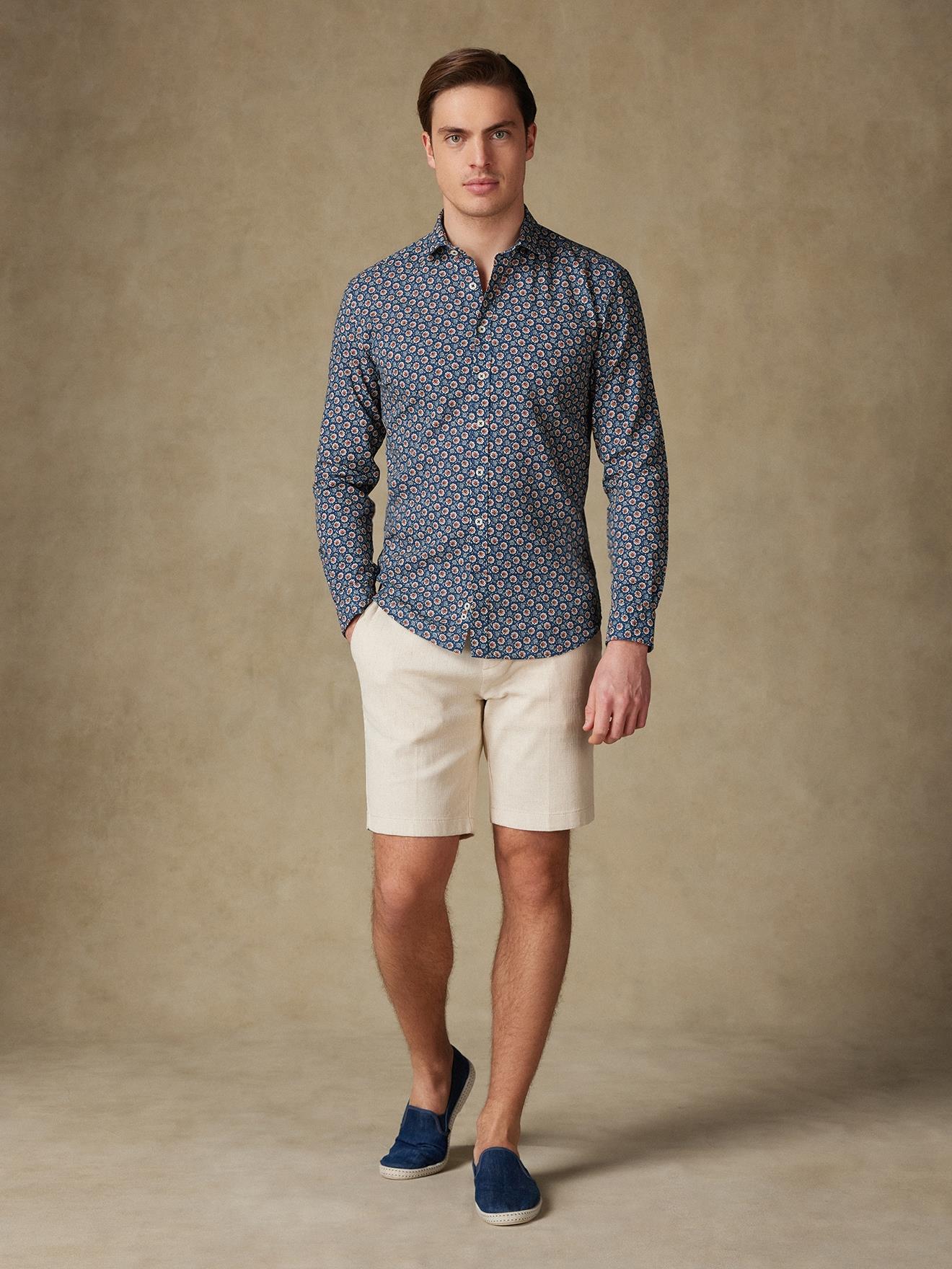 Chemise Sully en lin à motif floral