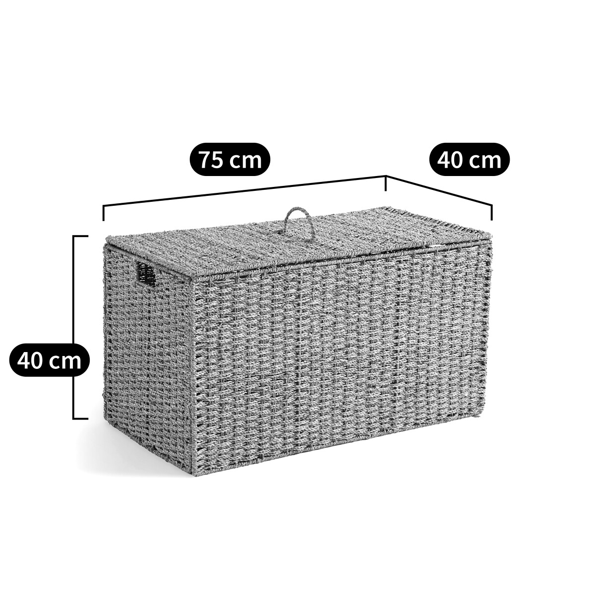 LA REDOUTE INTERIEURS<br>Caixa cabana dobrável em ervas marinhas L75 cm, Cinema