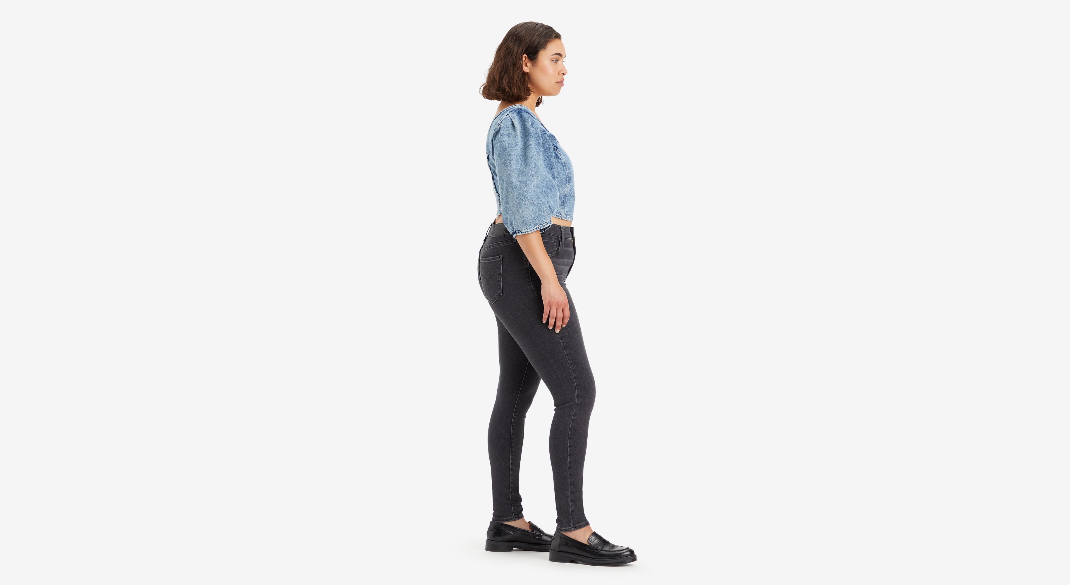 Jean 720™ Taille Haute Super Skinny - Black Worn In - Noir