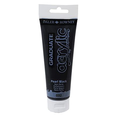 Daler-Rowney Graduate - Peinture acrylique - 120 ml - noir nacré