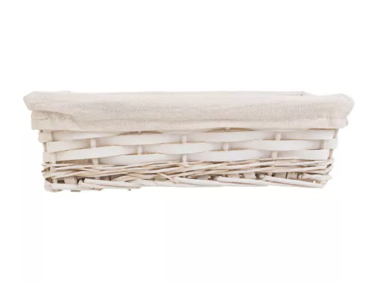 Plateau en osier blanc 29,5x20x07h
