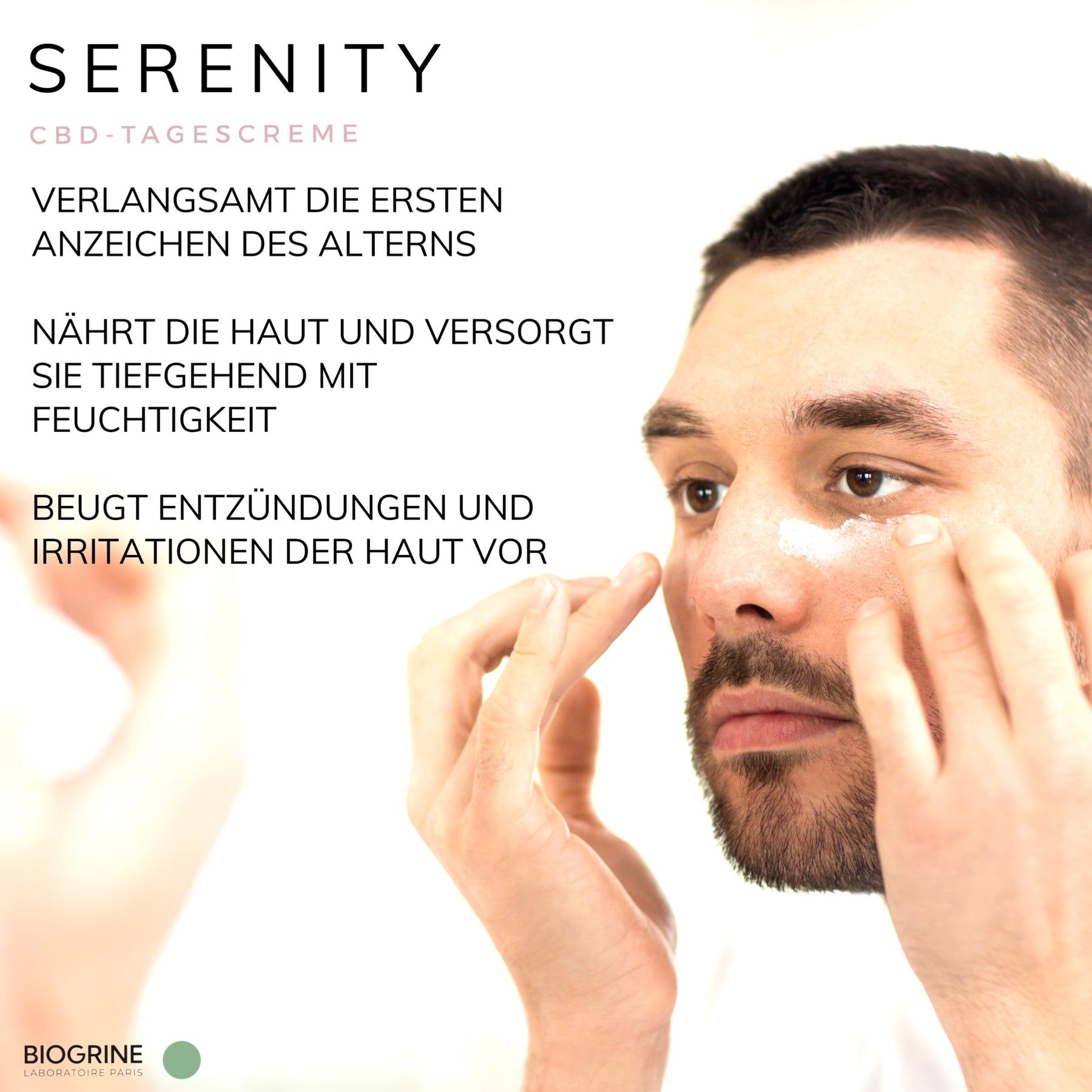 BIOGRINE „SERENITY“  HYDRA+ TAGESCREME MIT CBD GRÜNER TEE