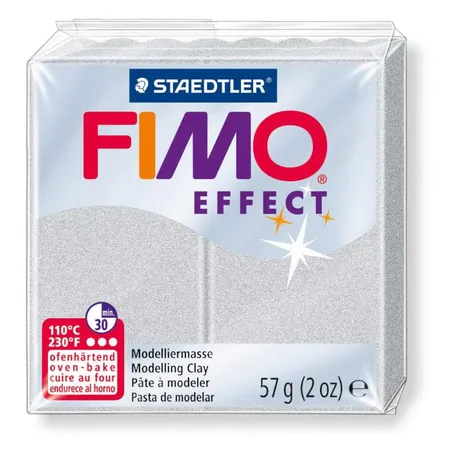 STAEDTLER® FIMO® effect Normalblock, 57 g, silber metallic