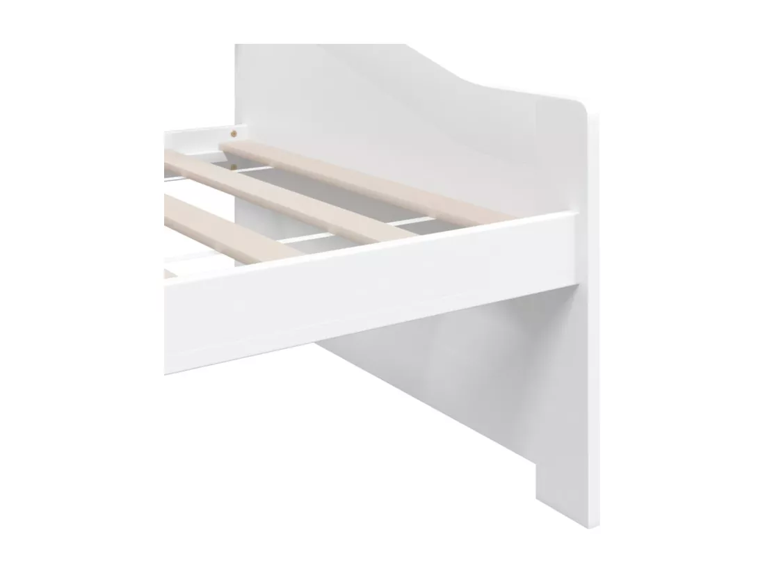 Lit de repos 3 places sans matelas Blanc 90x200 cm