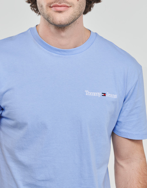 Tommy Jeans - TJM CLSC LINEAR CHEST TEE - Bleu ciel