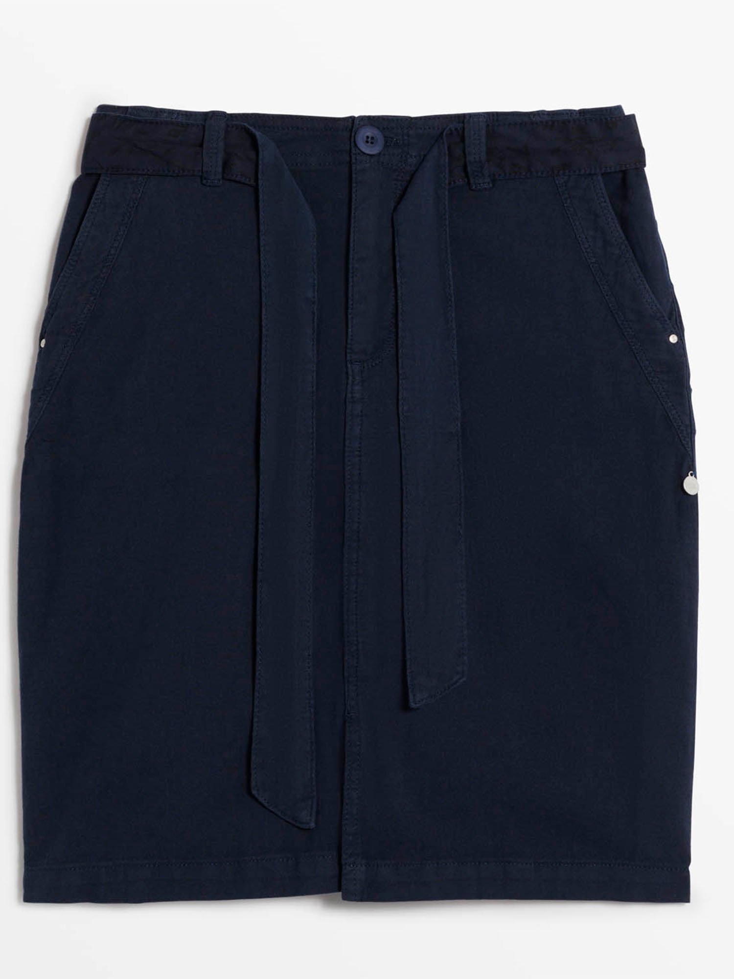 Jupe Femme Confort Lin Coton Marine