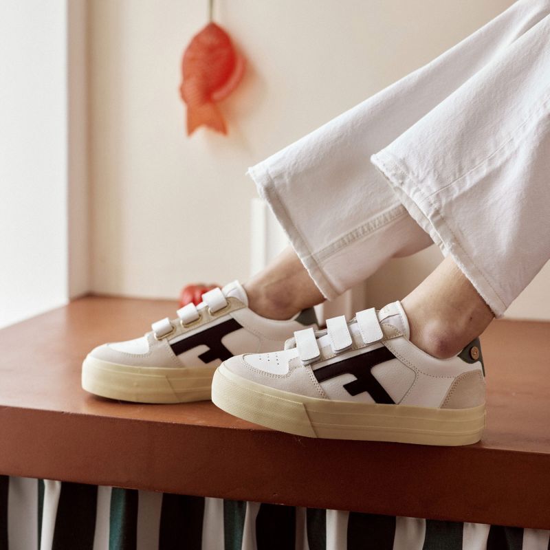 Walnut Platform Velcro - Chaussures lifestyle femme