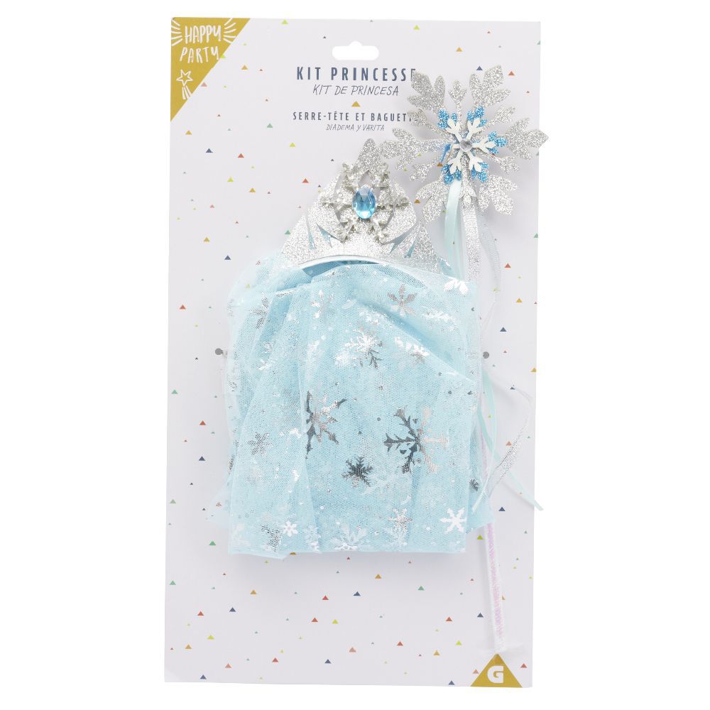 Kit princesse des glaces serre-tête et baguette