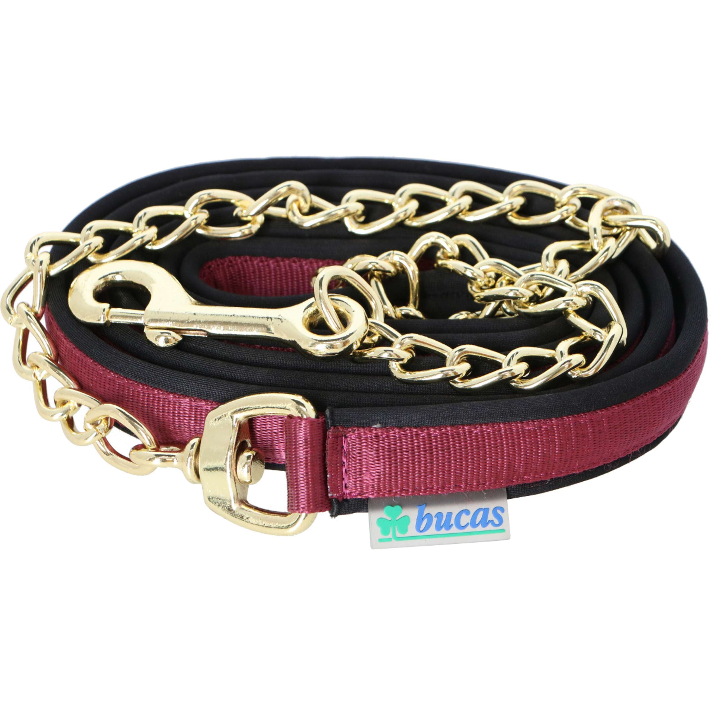 Bucas Hengstenketting Show-Line Burgundy/Zwart