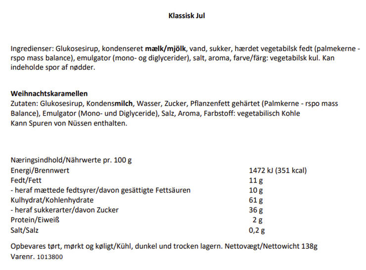 Karamel Kompagniet Klassisk Jul, karameller No_color