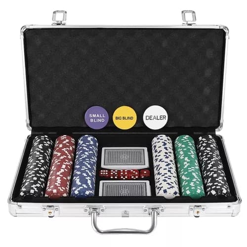Poker - sett med 300 sjetonger i etuiet HQ 23528
