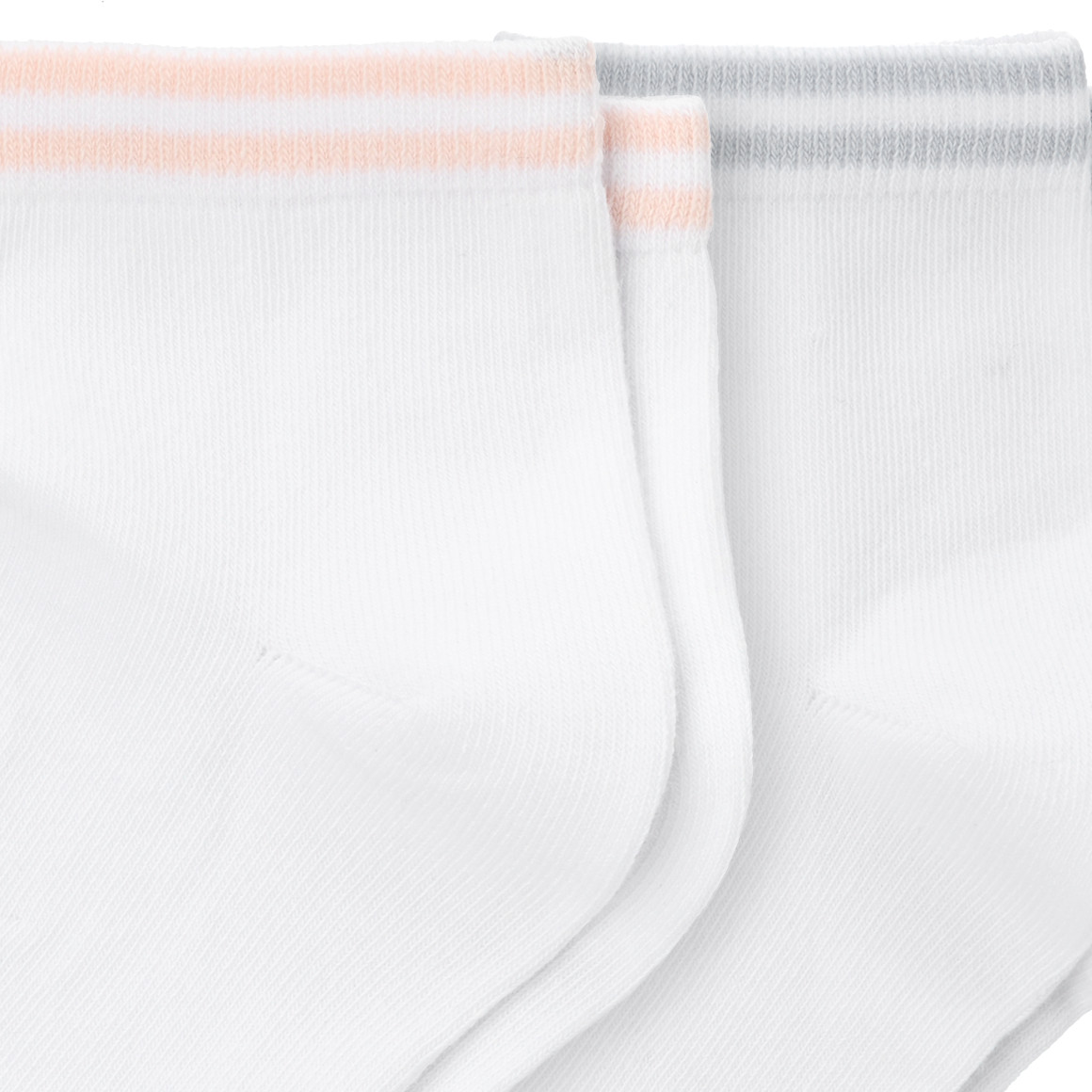 Gina Benotti 2 Paar Damen Sneaker-Socken im Doppelpack weiss