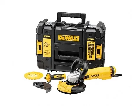 DEWALT vinkelsliber 1500W 125mm TASTAK KASSE   SKÆRM DWE46150   DIAMANT MÅL DWE4257KT