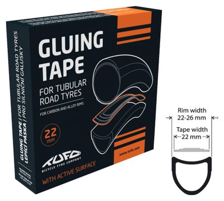 Ruban Adhésif Double Face Tufo Gluing Tape Road 22 mm pour Boyaux Route