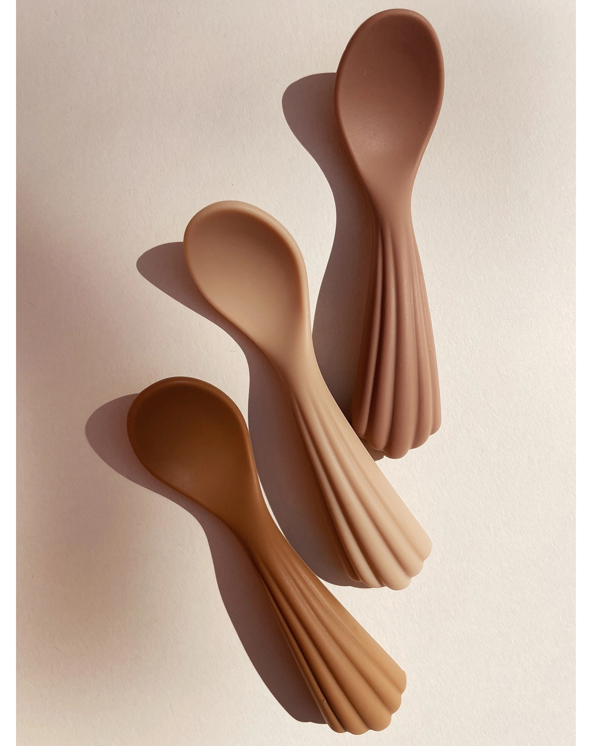Silikon-Löffel SHELL 3er-Set in shell beige