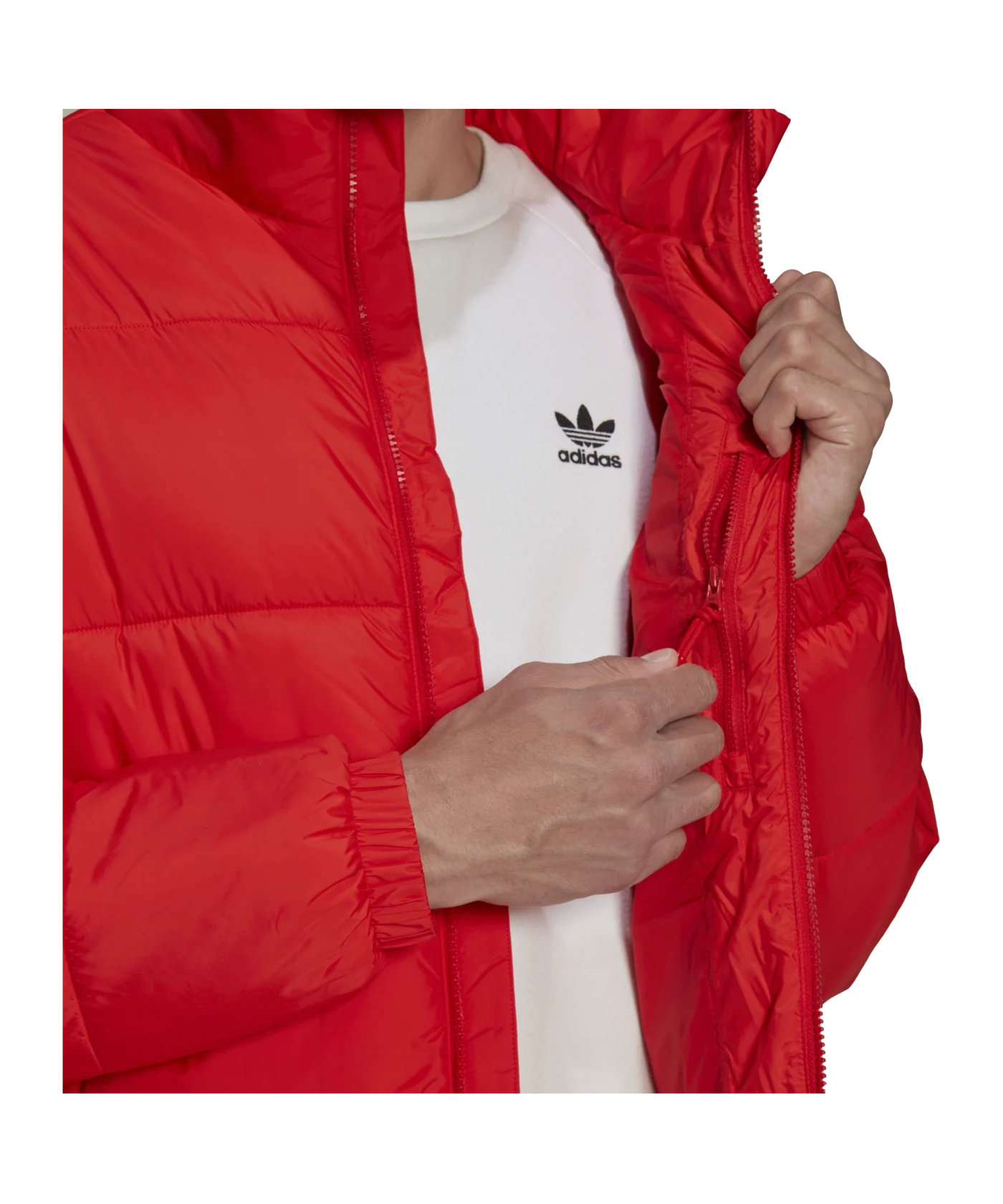 adidas Originals Padded Stand Puffer Jacke Rot