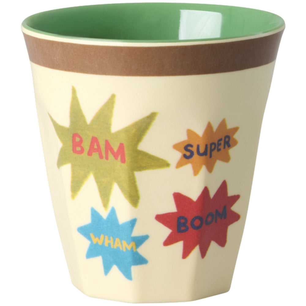 Køb Rice Melamin Kids Kop Med Hero Print - Green - Small - 6 Pak - 160 Ml