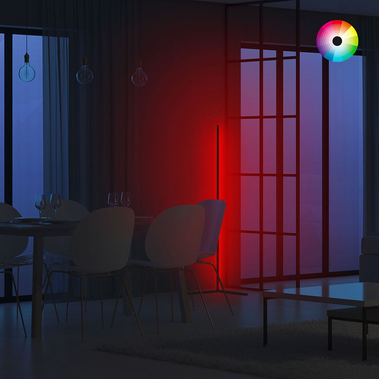 Sheen Lampadaire Lumos multicolore - L.120 cm