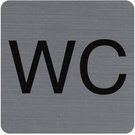Plaque de signalisation 'WC'