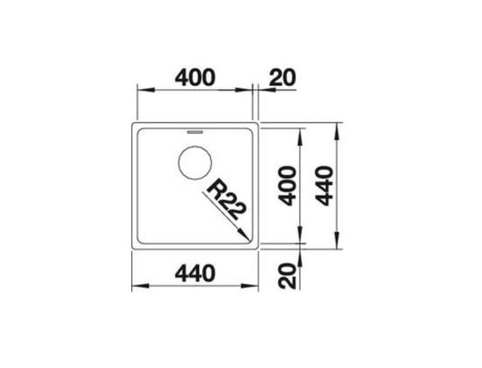 BLANCO - Evier sous plan Andano 400 U - 522959