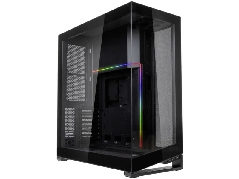 Phanteks NV7 - FT - udvidet ATX - sidepanel med vindue (hærdet glas) - ingen strømforsyning (ATX) - sort satin - USB/Lyd