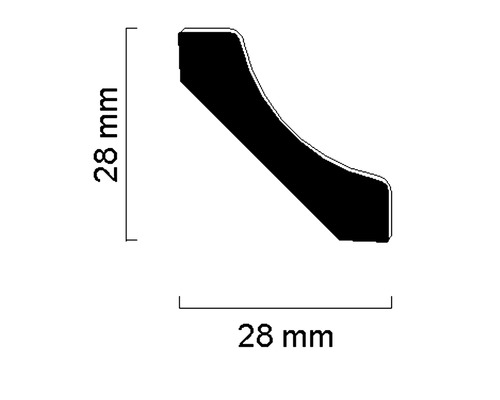 IJsparel kooflijst 22x22x2400 mm