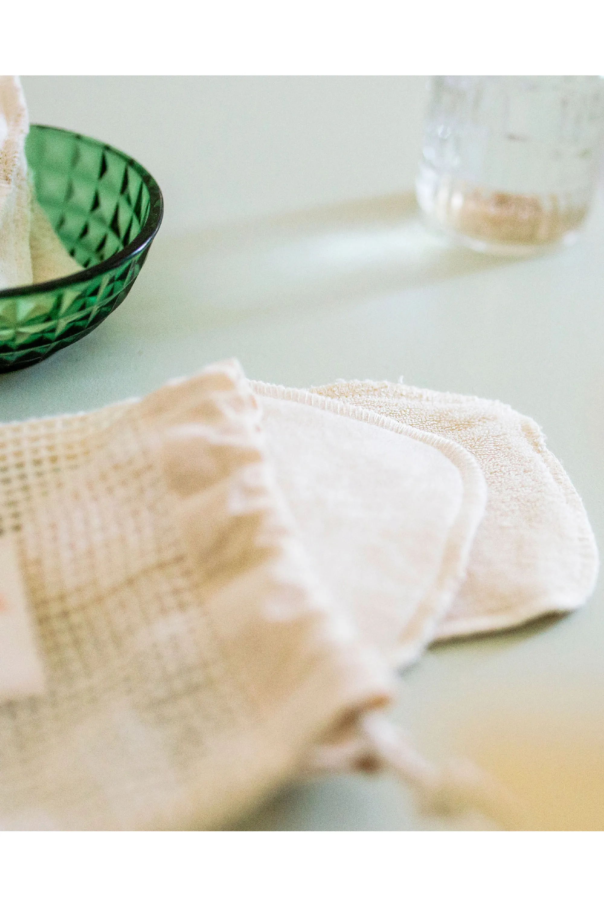Bachca 7 carrés démaquillants réutilisables + filet de lavage