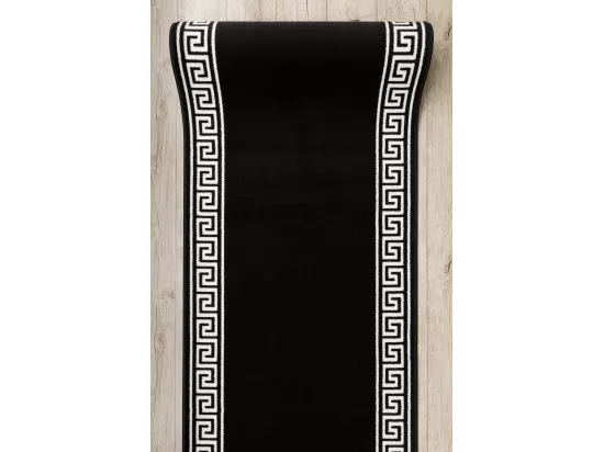 TAPIS DE COULOIR BCF MORAD Grek grec noir 120x380 cm