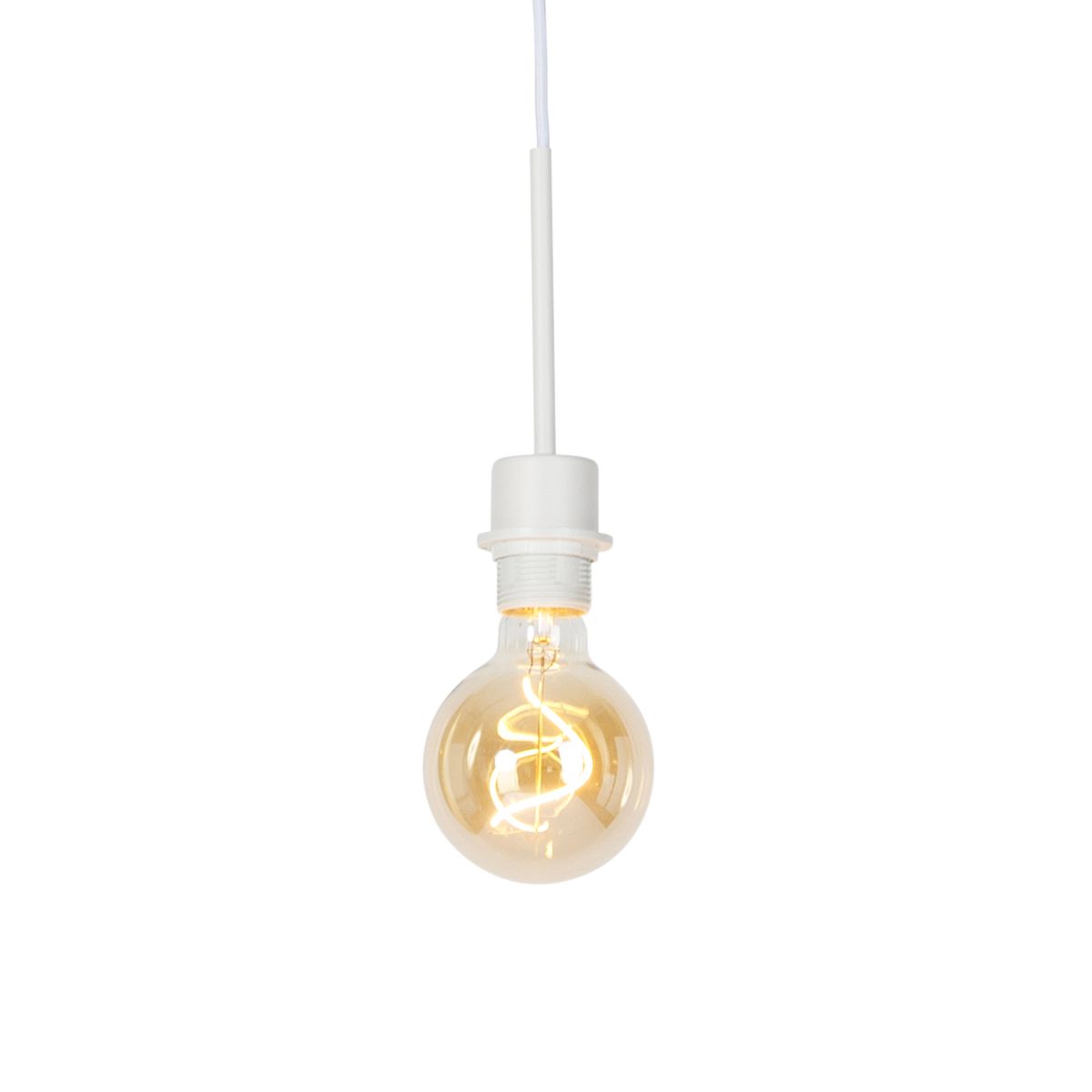 Moderne hanglamp wit zonder kap - Combi 1